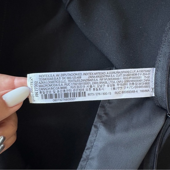 Zara Black High Waist Shorts with Gold Accents flat front side zipper size S - Picture 9 of 11